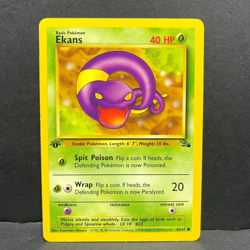 1999 POKEMON FOSSIL EKANS 46/62 1ST EDITION (COMMON) - Image 1