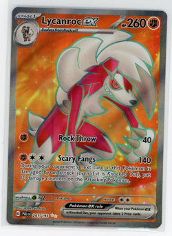 Pokemon TCG - Lycanroc ex 241/193 - Journey Together - Full Art - Image 1