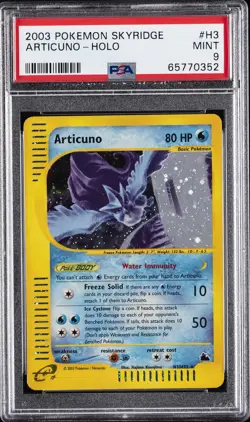 2003 POKEMON SKYRIDGE #H3 ARTICUNO-HOLO PSA 9 - Image 1