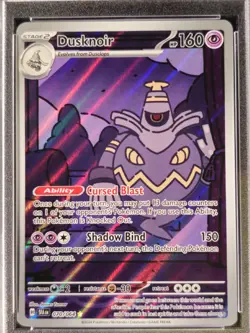 2024 POKEMON SFA EN-SHROUDED FABLE ILLUSTRATION RARE #070 DUSKNOIR PSA 9 - Image 2