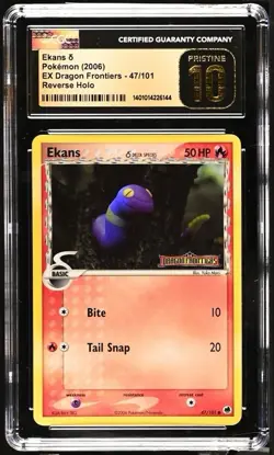 2006 Pokemon EX Dragon Frontiers Reverse Holo Ekans 47/101 CGC 10 PRISTINE - Image 1