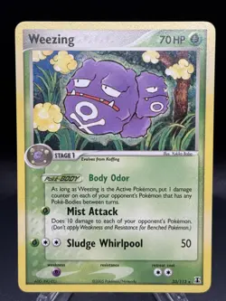 💨 Pokemon TCG - Weezing EX 33/110 - Non Holo Rare - Delta Species 2005 - LP/NM - Image 1