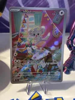 English Pokemon TCG Minccino 182/162 Temporal Forces Illustration Rare UK seller - Image 2