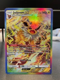 Fan Art Pokemon TCG Pocket Jolteon EX Holo SIR | Mega Rising - Image 1