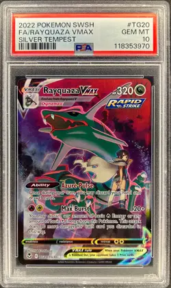 PSA 10 - RAYQUAZA VMAX - TG20/TG30 - SILVER TEMPEST TRAINER GALLERY ALT ART SWSH - Image 1