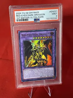 Red-Eyes Dark Dragoon 2024 YuGiOh! 1st Edition ULTRA RARE PSA 9 MINT RA02 #EN021 - Image 3
