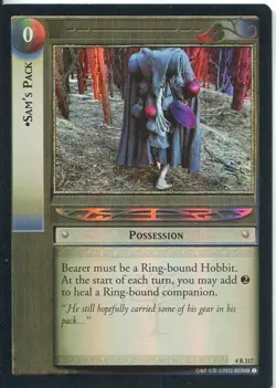 Lord Of The Rings CCG Foil Card TTT 4.R317 Sam's Pack - Image 1