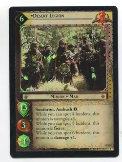 Lord Of The Rings CCG Foil Card TTT 4.R218 Desert Legion - Image 1