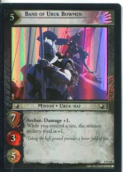 Lord Of The Rings CCG Foil Card TTT 4.U138 Band Of Uruk Bowmen - Image 1