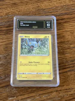 2020 Pokemon Card Rebel Clash Shinx 60/192 Graded GMA 10 Gem Mint Grading Card - Image 1