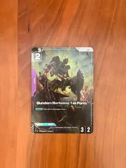 Gundam Card Game Gundam Barbatos 1st Form GD02-054 LR+ English - Dual Impact - Image 1