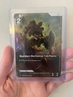 Gundam Card Game Gundam Barbatos 1st Form GD02-054 LR+ English - Dual Impact - Image 2