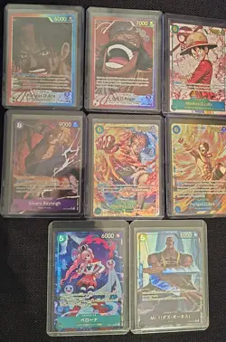 One Piece OP13 (English) & OP14 (Japanese) Alt Art Lot of 8 Raw Cards - Image 1