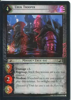 Lord Of The Rings CCG Foil Card TTT 4.R199 Uruk Trooper - Image 1