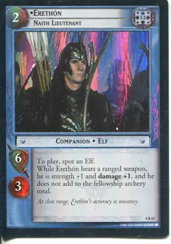 Lord Of The Rings CCG Foil Card TTT 4.R65 Erethon Naith Lieutenant - Image 1