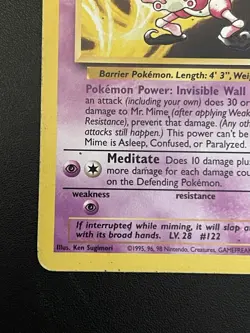 Pokemon TCG Mr. Mime 22/64 Non-Holo Card Jungle Set Rare vintage - Image 2