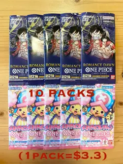 ONE PIECE Card 10 Sealed Extra Booster Pack ROMANCE DAWN Memorial OP01 EB01 TCG - Image 1