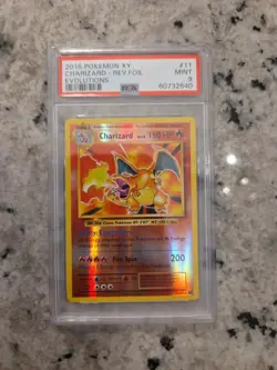 Pokemon Card Reverse Holo Charizard 11/108 XY Evolutions 2016 PSA 9 - Image 1