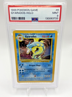 1999 Pokemon Base Set Gyarados Holo #6, PSA 9 - Image 1
