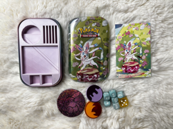 Pokemon Mini Tin TCG Storage Case - Accessories Included (Sylveon) - Image 1