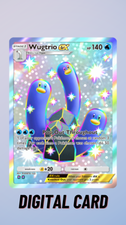 Wugtrio ex Shiny Shining Revelry Pokemon TCG Pocket Trade 2 Star ?? (English) - Image 1