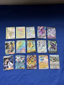 Pokemon Card Lot Of 16 - Rainbow Rare - VMax - Mega - Promo - Full Art (3) - Image 1
