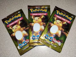 Pokemon Evolutions Trading Game Card Lot Of 3 Packs Christmas Gifts Fun Bundle - Image 1