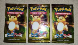 Pokemon Evolutions Trading Game Card Lot Of 3 Packs Christmas Gifts Fun Bundle - Image 2