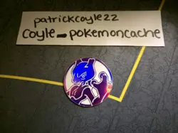 Mewtwo Purple Holo & White Jumbo Pokemon Coin NM - Image 2