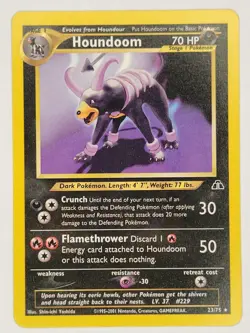 Pokemon 2001 Neo Discovery Houndoom 23/75 Unlimited English - Image 1