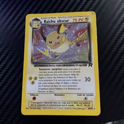 Carte Pokemon RAICHU OBSCUR 83/82 HOLO Secrete Team Rocket Wizard FR - Image 3