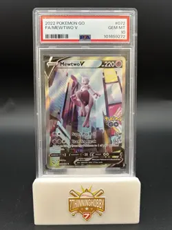 PSA 10 MEWTWO V 072 ALT ART POKEMON GO GEM MINT - Image 1