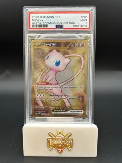 PSA 9 Mint 2023 Pokemon Scarlet & Violet EN-151 205/165 MEW EX Hyper Rare - Image 1
