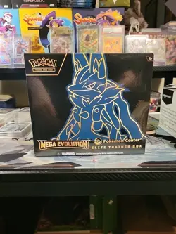 Pokemon TCG Mega Evolution Pokemon Center Elite Trainer Box Lucario - Image 1
