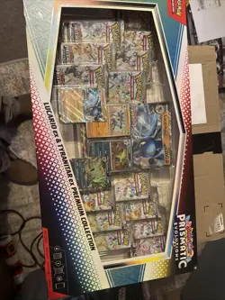 Pokemon Prismatic Evolutions Lucario ex & Tyranitar ex Premium Collection - Image 1