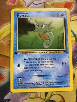 Horsea 49/62 - 1999 Pokemon Fossil 1st Edition - NM - Image 1