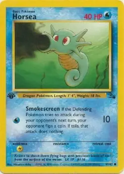 Pokemon: 1st Edition Horsea 49/62 Non Holo. Fossil set. NM - Image 1