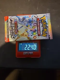 22.40g HEAVY Prismatic Evolutions Pokemon Sealed Booster Pack New - Image 1