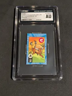 1997 Pokemon Japanese TAUROS Mini CoroCoro Karuta Hand Cut CGC Authentic - Image 1