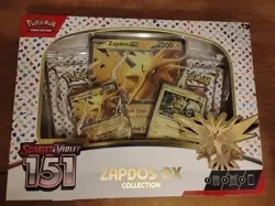 Pokemon TCG: Scarlet & Violet 151 Zapdos EX Collection Factory Sealed Box - Image 1