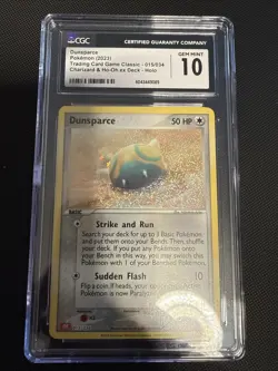 Pokemon TCG Dunsparce 015/034 Charizard & Ho-Oh Ex Deck Holo CGC Gem Mint 10 - Image 1