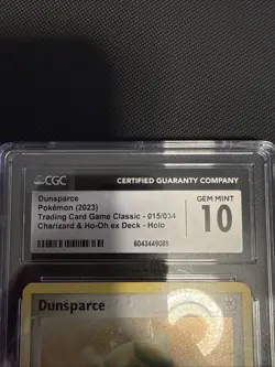 Pokemon TCG Dunsparce 015/034 Charizard & Ho-Oh Ex Deck Holo CGC Gem Mint 10 - Image 2