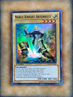 Yugioh Noble Knight Artorigus GAOV-EN000 Super Rare 1st Ed LP - Image 1