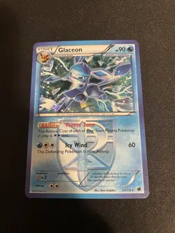 Glaceon - 23/116 - Pokemon Plasma Freeze Black & White Reverse Holo Card -HP - Image 1
