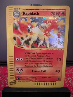 Rapidash Holo eReader Pokemon Card 26/165 Expedition Base Set NM - Image 1