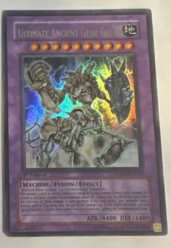 Ultimate Ancient Gear Golem Ultra Rare 1st Edition Yugioh Card LODT-EN043 VLP - Image 1