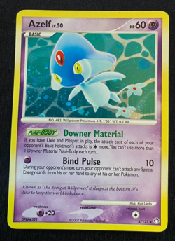 Azelf Holo 4/123 Mysterious Treasures Pokemon Card Swirl NM/LP - Image 1