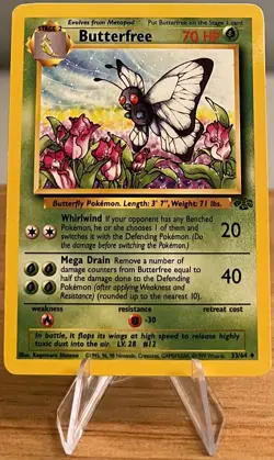 Butterfree #12 Non-Holographic Pokemon Card LP 33/64 Uncommon Jungle Set 1999 - Image 3