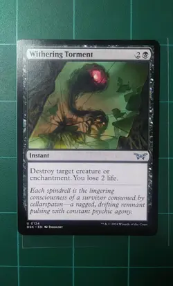MTG Magic The Gathering Card 124 Withering Torment Duskmourn: House Of Horror NM - Image 1
