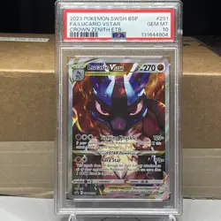 2023 Pokemon TCG Lucario VSTAR SWSH291 Crown Zenith ETB Promo Card PSA 10 GEM MT - Image 1